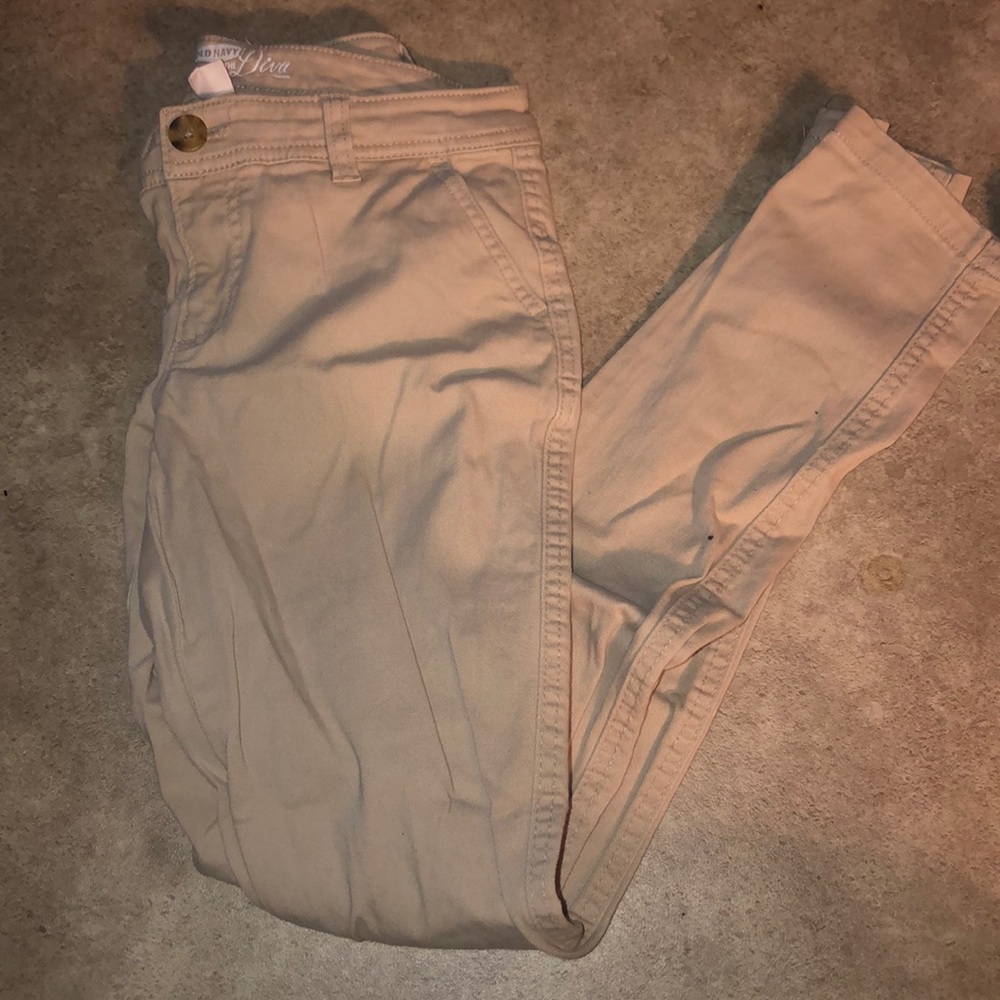 Khaki skinny jeans